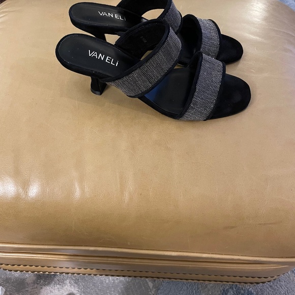 Vaneli Leana Black Suede Heels - Picture 1 of 4